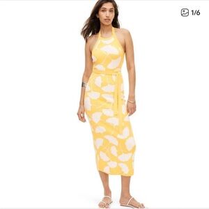 NWT Diane von Furstenberg for Target Yellow and White Halter Dress size small